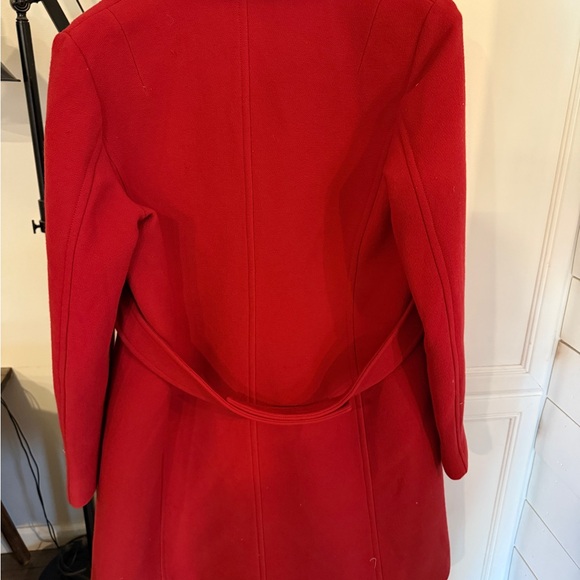 J. Crew Women's Bold Red Pea Coat - Picture 2 of 10